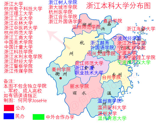 一图看懂浙江本科大学分布,你觉得分布合理吗