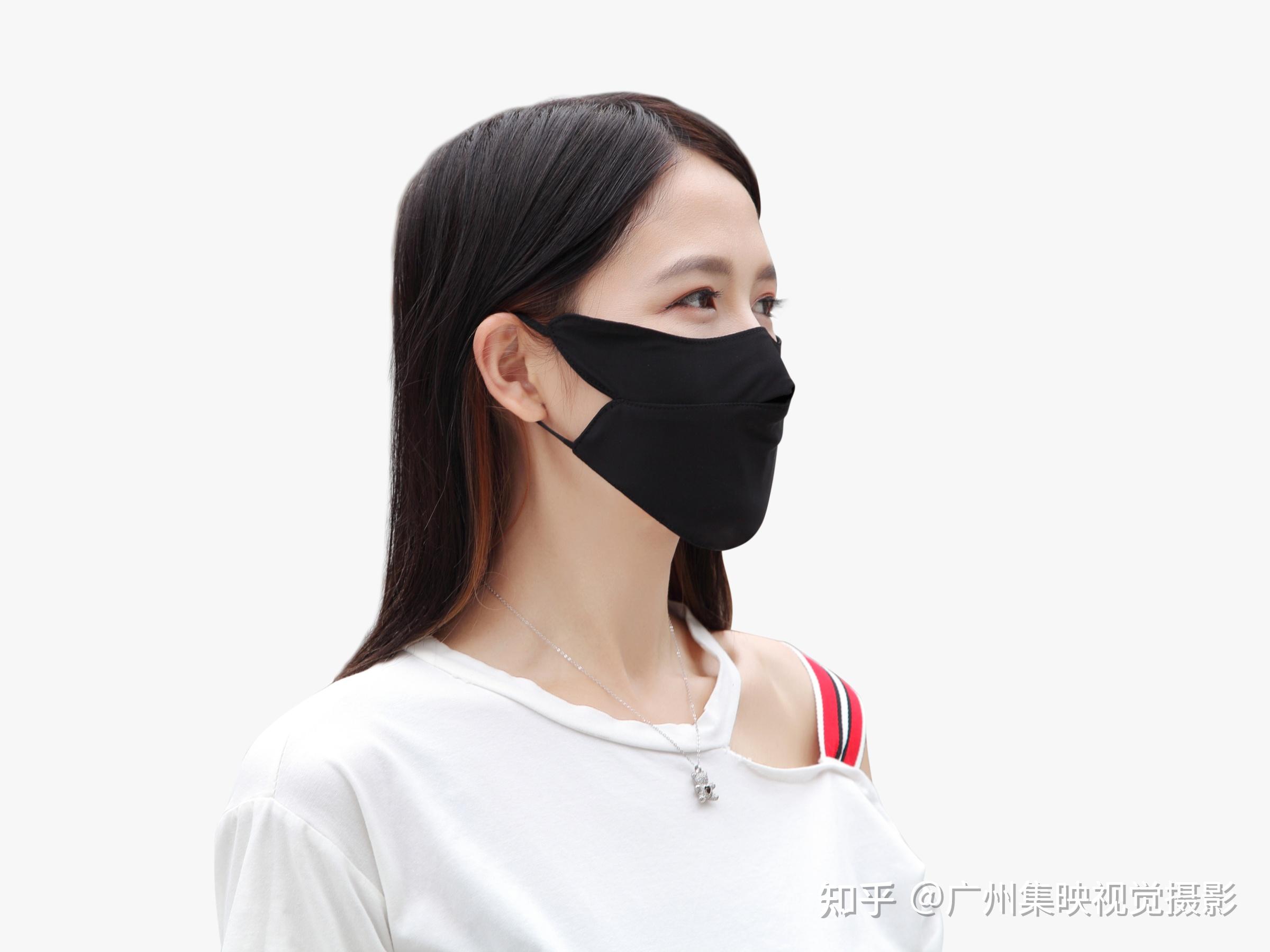时尚简约口罩拍摄模特街拍图片