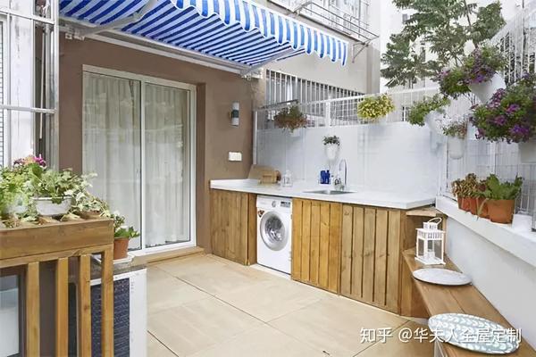 5.洗衣晾晒区 也可以将洗衣机,晾衣区放在院子里.
