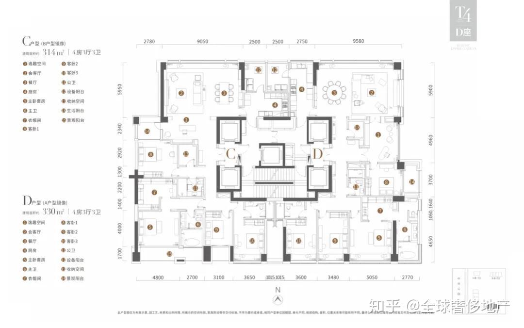 如one57,432park ave等耳熟能详的顶豪,但大都市中心区×高层