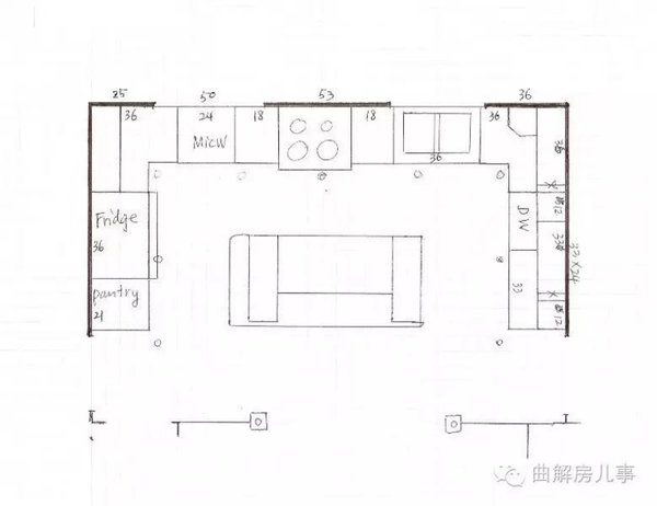 如果你请了设计师,那就让他提供基础的厨房平面图