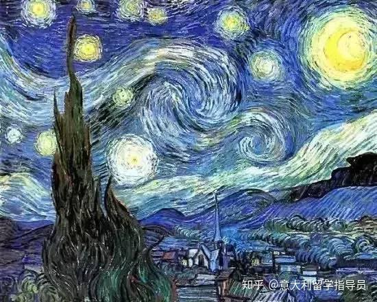 印象派画的是客观的风景,那么后印象派就开始画主观的风景了,颜色里面