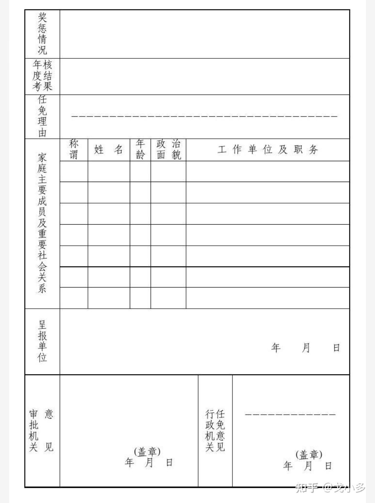 干部任免审批表是干嘛的