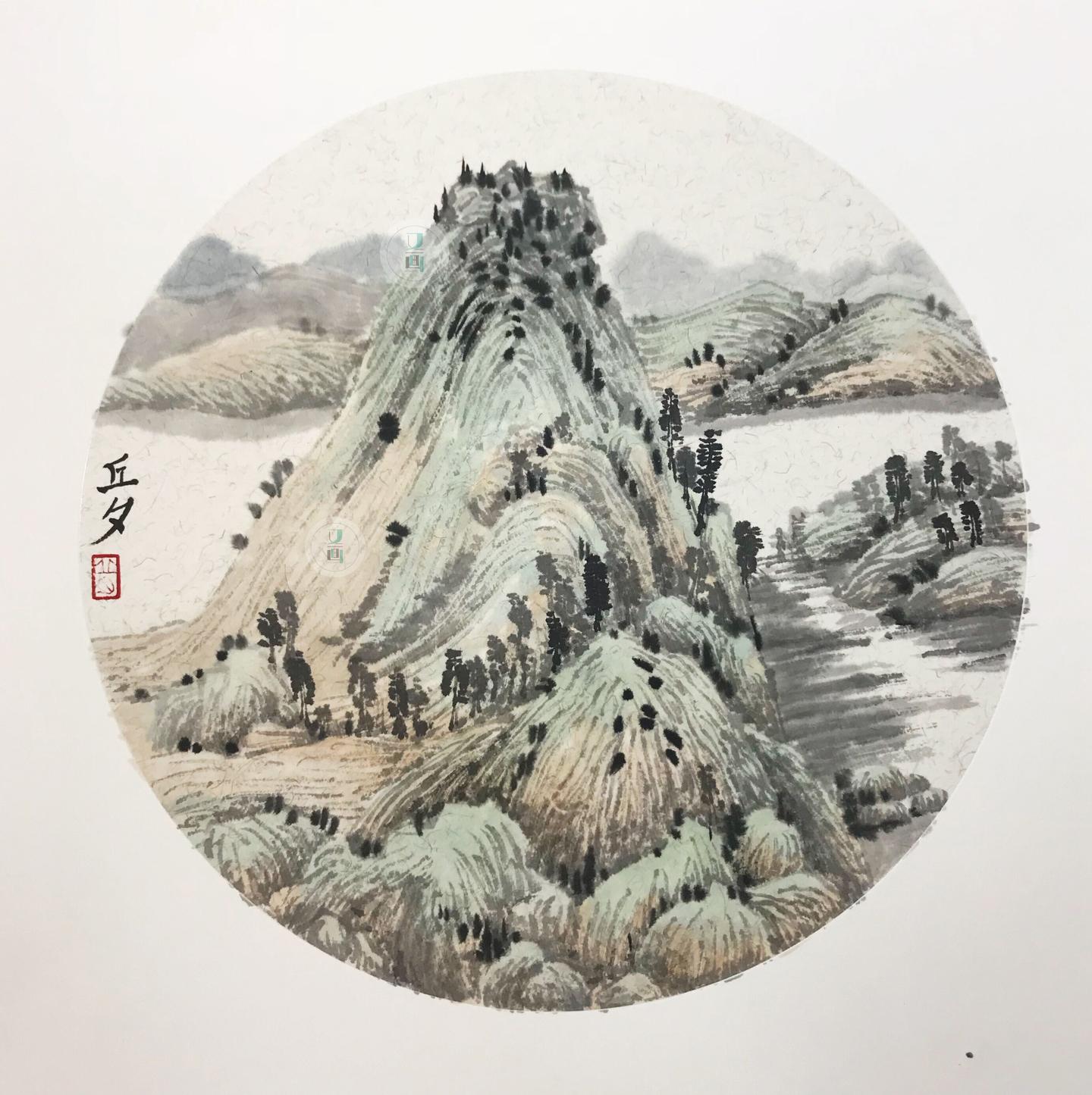 国画临摹 | 淡彩山水