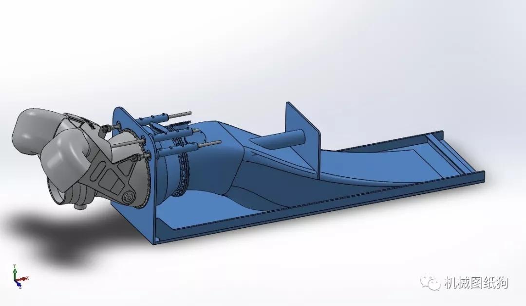 【工程机械】rolls-royce waterjet喷水推进器造型图纸soidworks设计