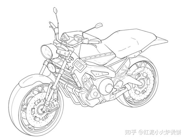 kk透视课摩托车绘图分享