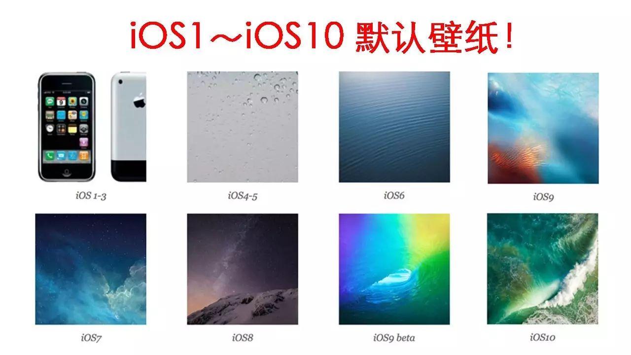 视频:ios1-ios10全部默认壁纸