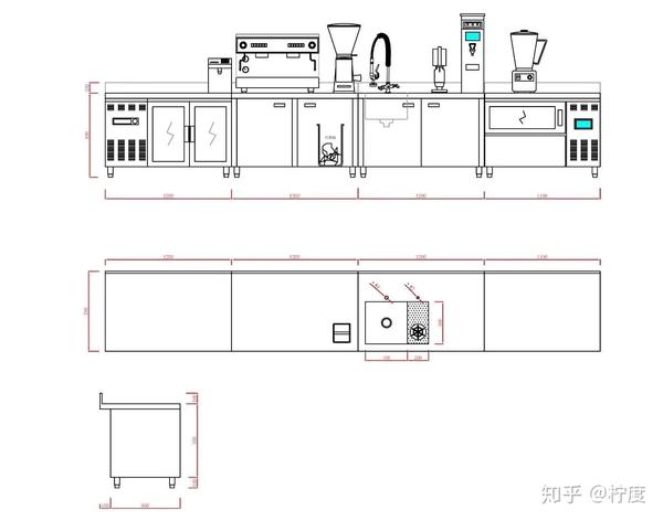 武汉咖啡奶茶设备,定制不锈钢水吧台,冷藏操作台,可乐