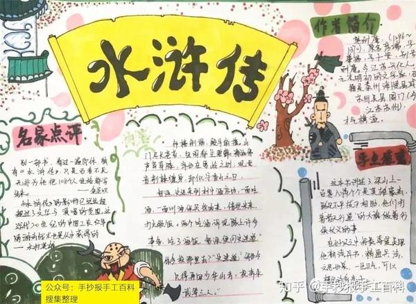 水浒传手抄报|四大名著手抄报
