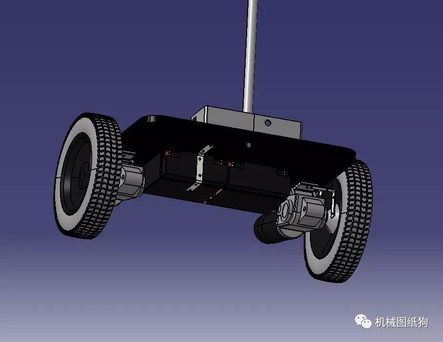 其他车型 自制赛格威式电动平衡车3d模型图纸 step格式