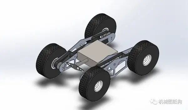 【其他车型】摇臂转向架全地形小车3d图纸 solidworks