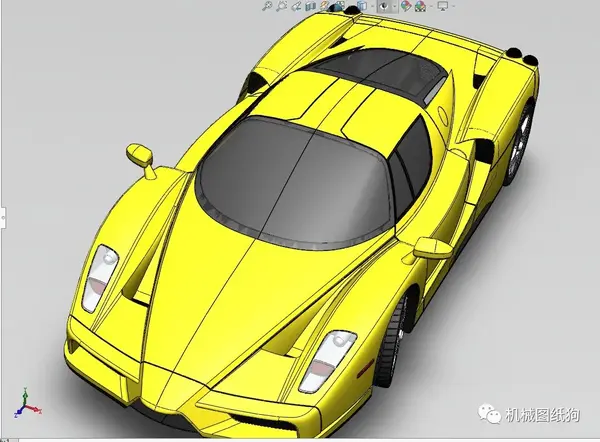 【汽车轿车】法拉利恩佐跑车3d模型图纸 solidworks设计