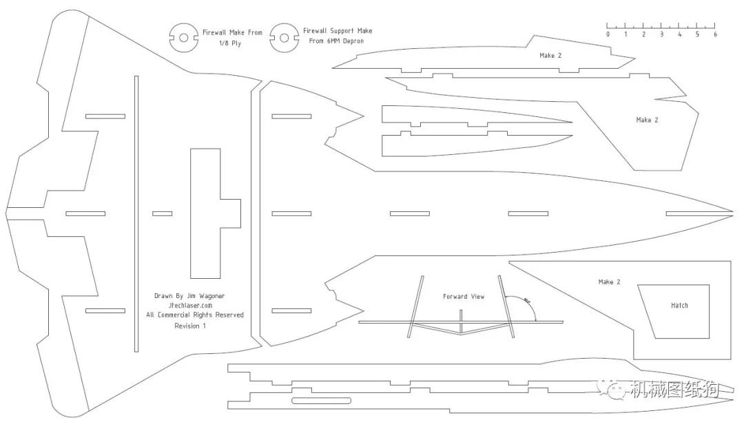 【飞行模型】sr71 sr-71黑鸟侦察机制作图纸 pdf格式
