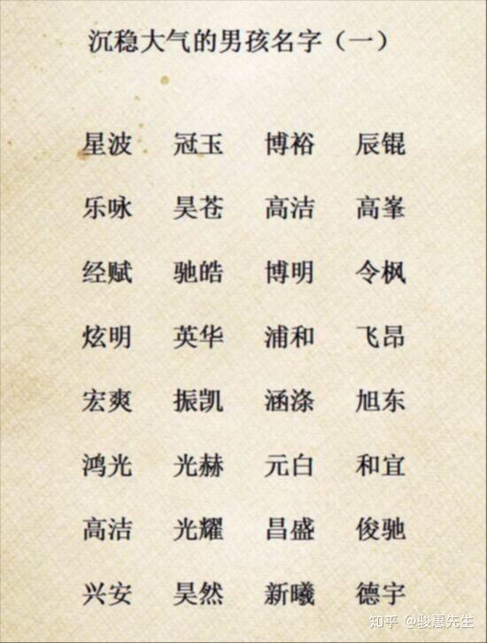 沉稳大气的男宝宝名字