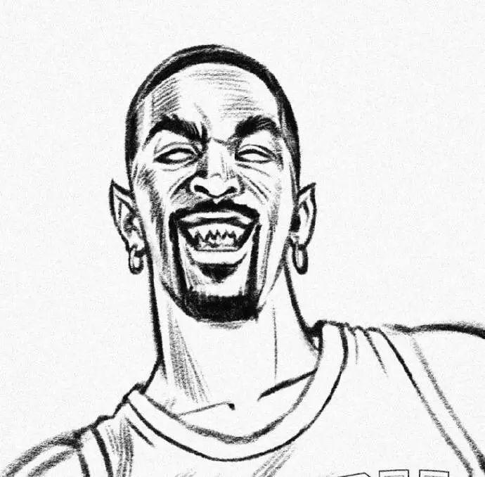 风格略犀利nba球星黑白漫画集