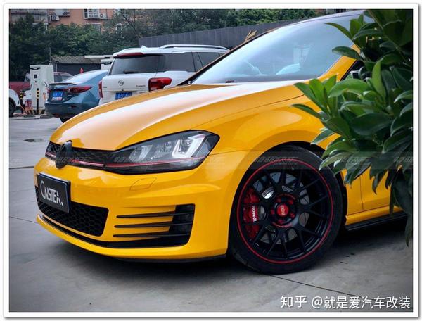 高尔夫7代gti改装bbs ch-r纽博格林版轮毂全车贴膜