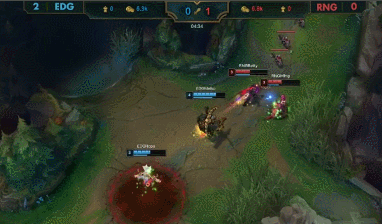 小明黑盾时机失误,edg下路对线拿到双杀