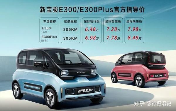 继人民代步车宏光mini爆火后,新宝骏e300上市,售价6.