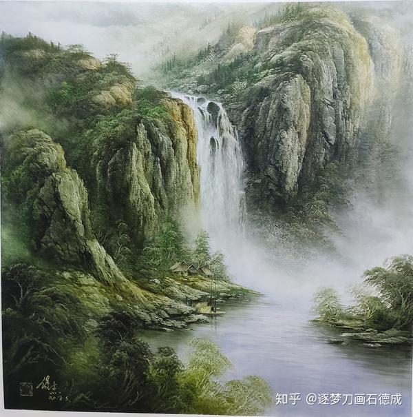 堪比写实风景油画的中国山水画作品