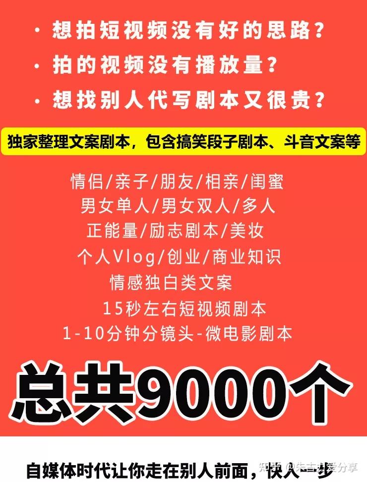 抖音短视频文案剧本让你一次看个够