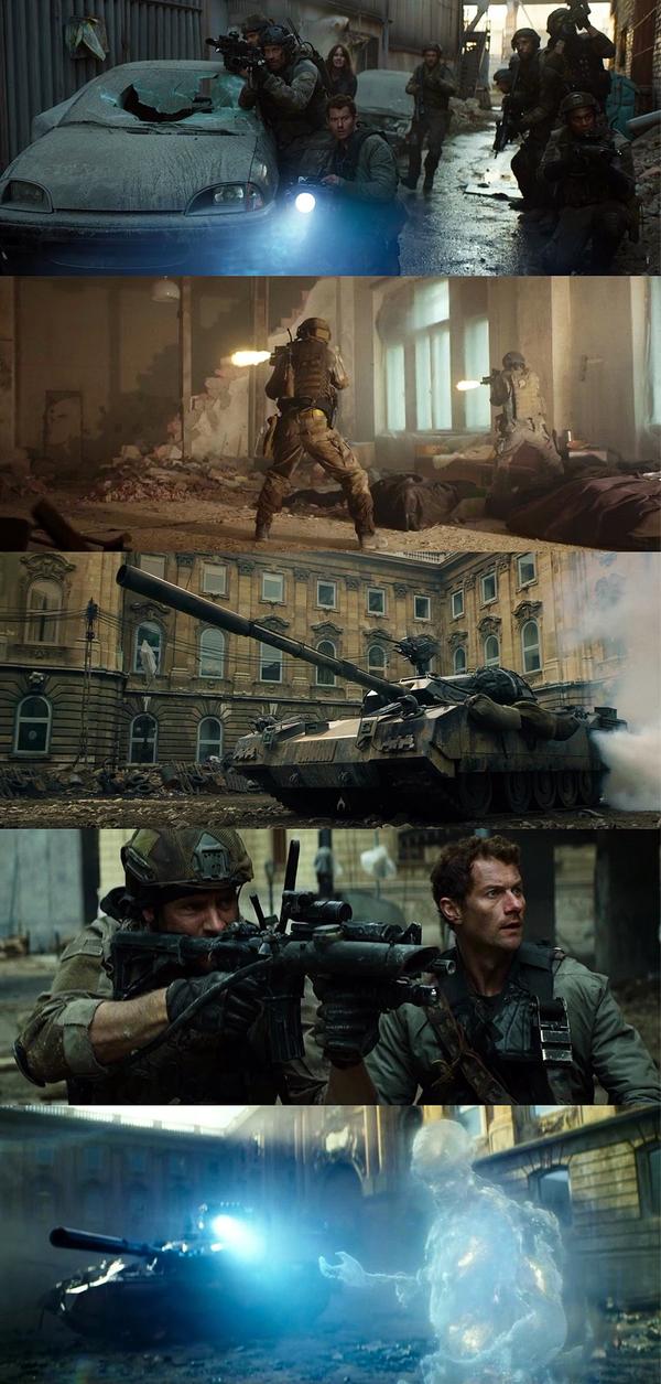 《幽冥》是一部战争科幻片,这类题材的电影其实不多见的.