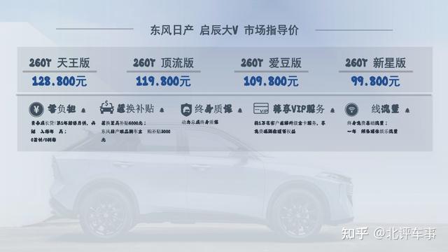 新车售价998万元起启辰大v上市四款配置标配15t