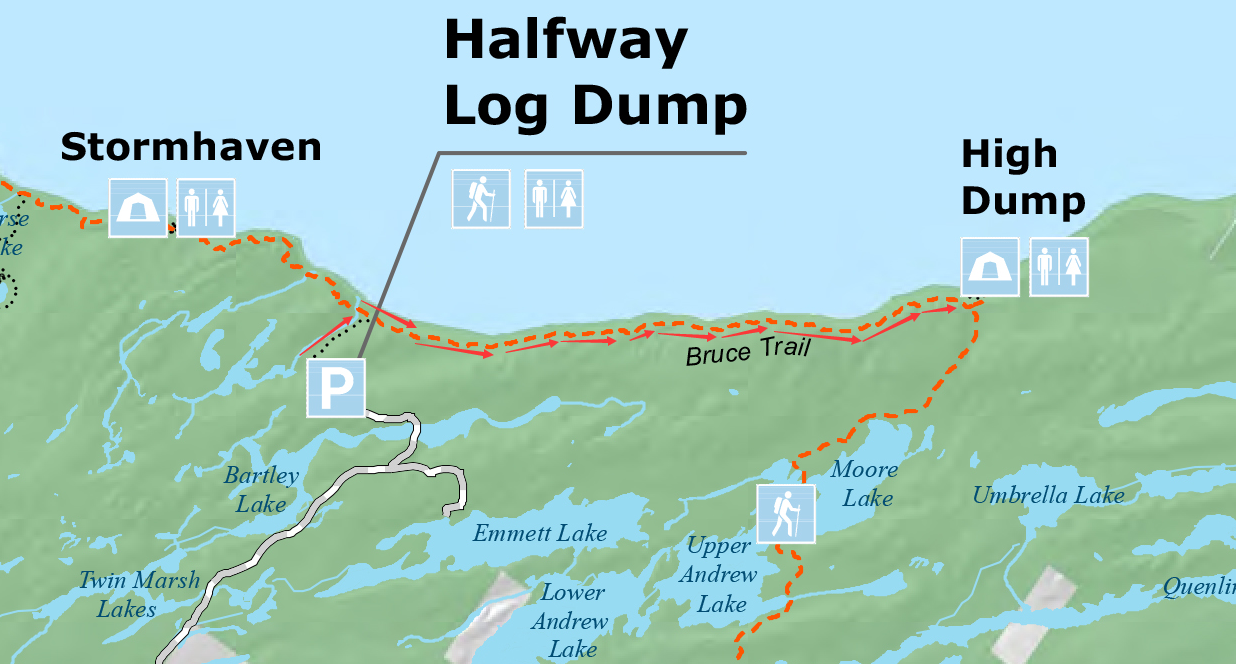 高堆积场(high dump)是加拿大安大略省布鲁斯半岛国家公园(bruce