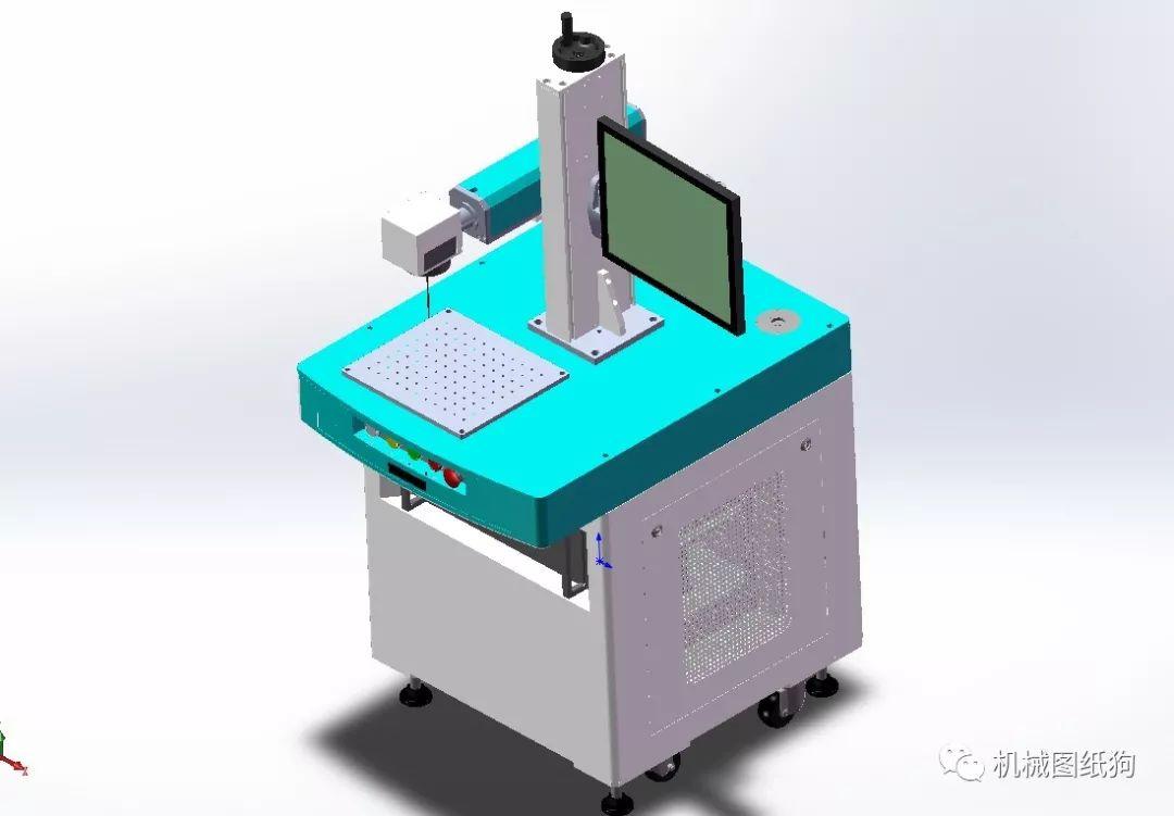 非标数模 简易激光打标机3d模型图纸 x_t格式