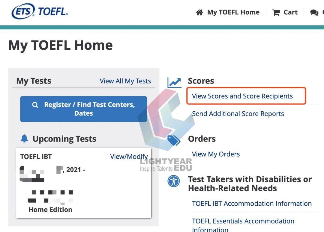 点击"test appointment number"查看具体考试状态1(1)scheduled:考后3