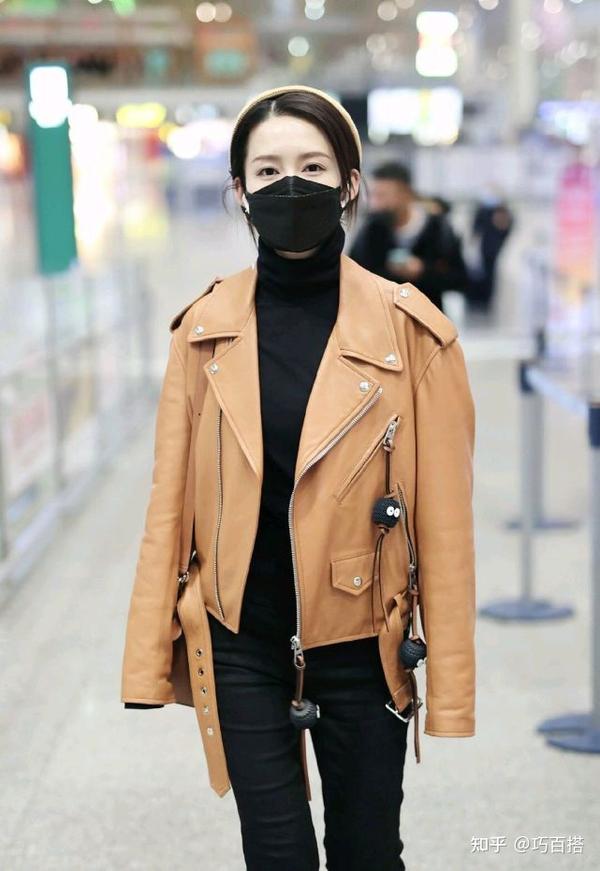 李沁冬日机场穿搭合集简单实用的穿衣技巧上身尽显女神范