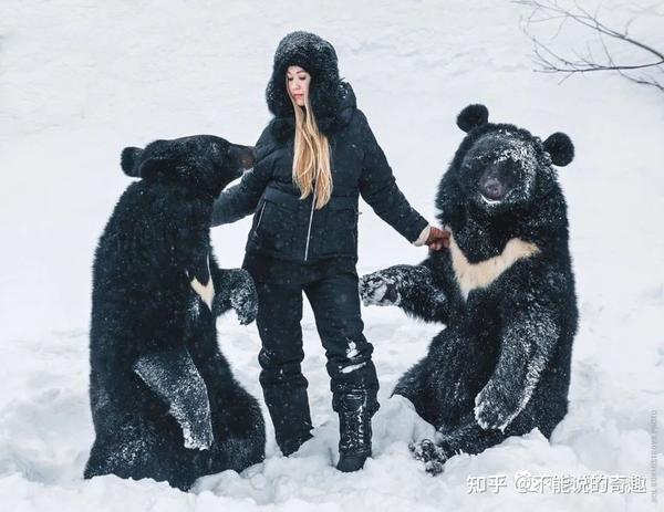 战斗民族就是狂美少女收留被抛弃的棕熊钓鱼玩乐就连睡觉都拥抱在一起
