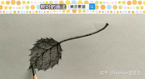 教大家画一片树叶素描铅笔画新手素描入门学习视频