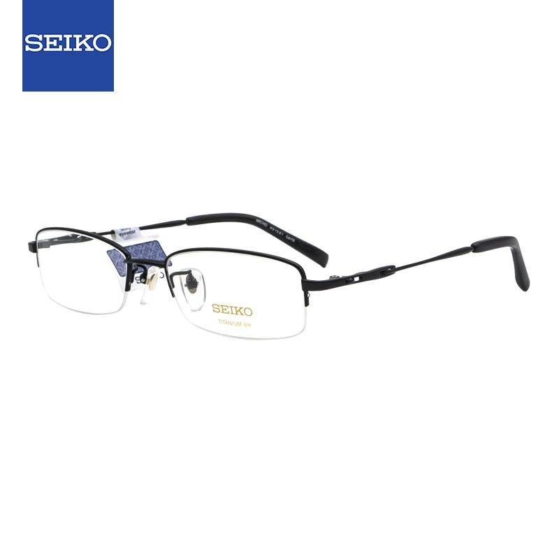原价￥ 619 现价 ￥ 395 seiko精工 眼镜框男款半框钛