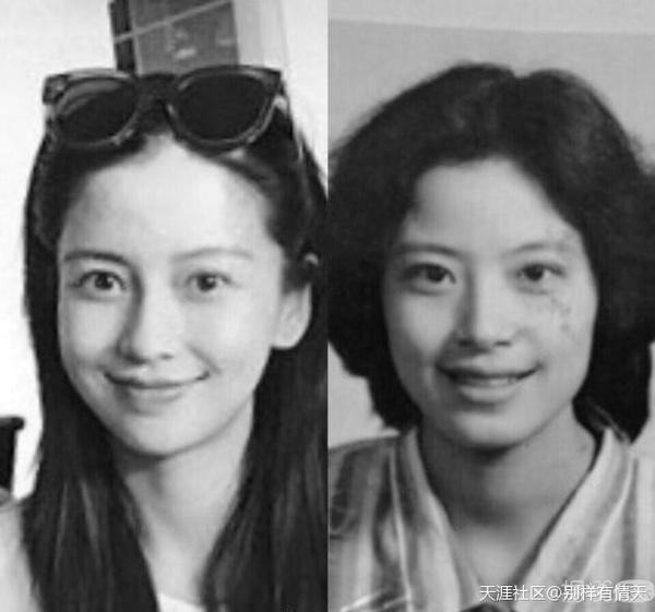 看看现在的angelababy和她妈妈年轻时的照片对比