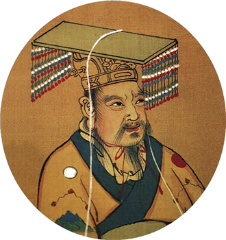 明人绘汉昭烈帝刘备画像清绣像本《三国演义》插图《刘先主遗诏托孤儿