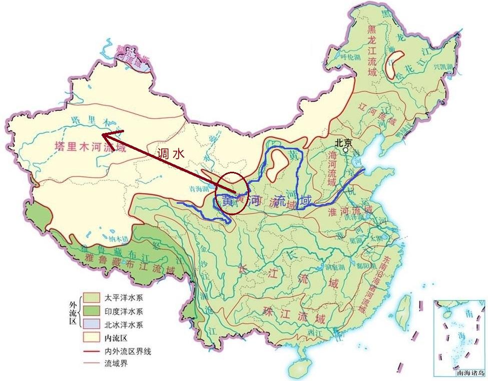 解决我国西北地区的水资源短缺能否引黄河水向西灌溉沙漠