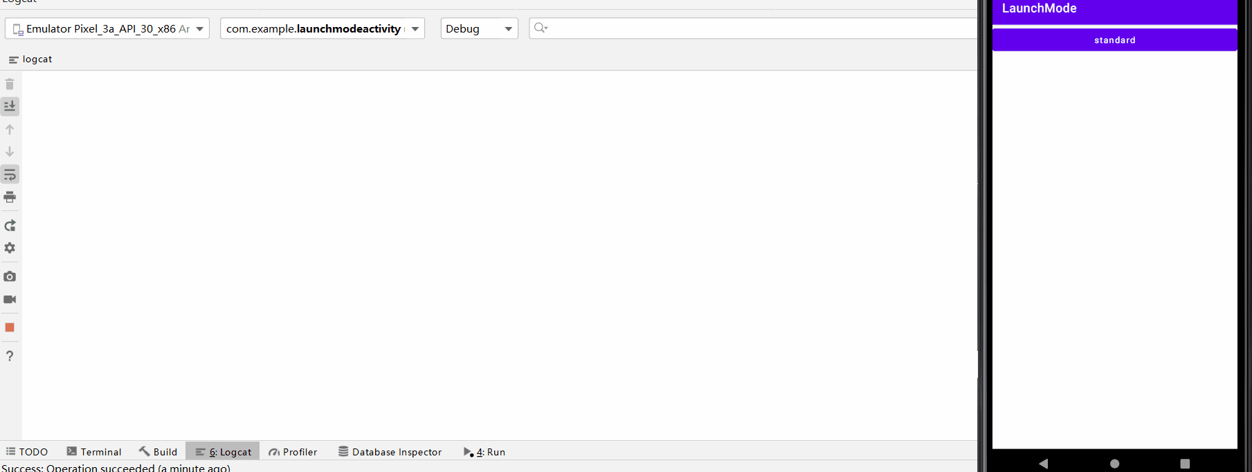 gif描述:在主活动launchmodeactivity中,连续点击standard 1按钮创建