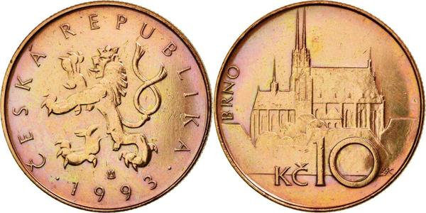 捷克10克朗硬币上的图案