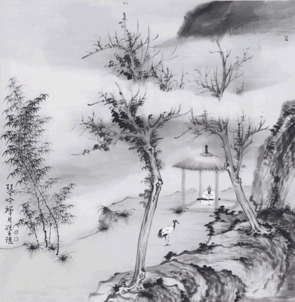 水墨禅意丨淡雅笔墨,绘尽国画独特禅意境界