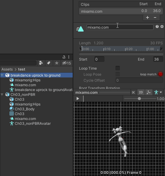 unity导入导出动画
