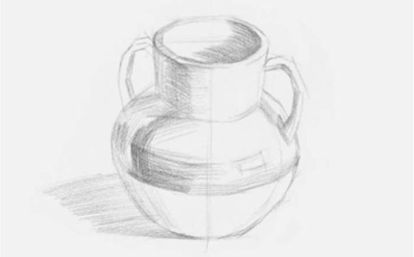 素描入门陶罐的画法步骤讲解