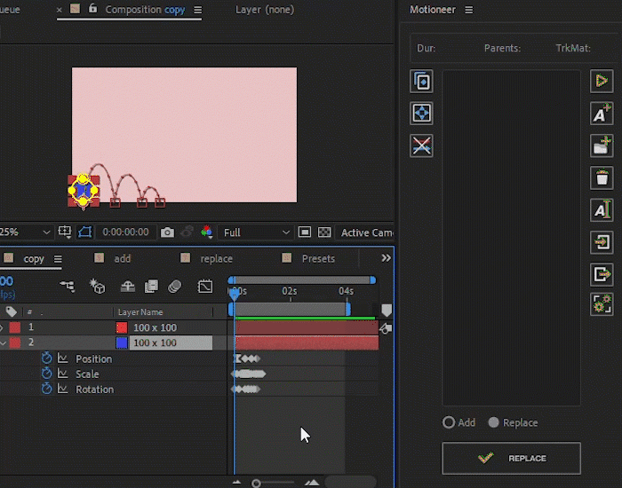 ae插件motioneermg图形动画关键帧复制粘贴控制插件