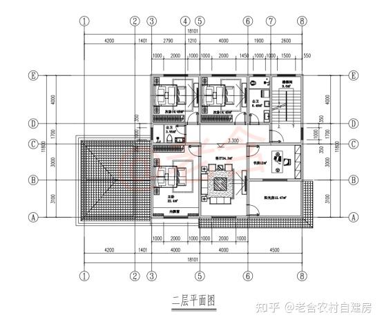 农村自建房二层别墅 耳房,设计大气美观,实用性高,造价20万