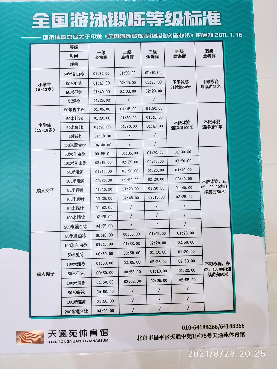 值得大书特书的天通苑体育中心游泳馆