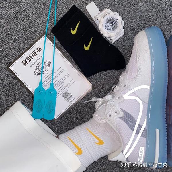 耐克nikeairforce1空军一号af1反光冰块06冰蓝男女解构板鞋