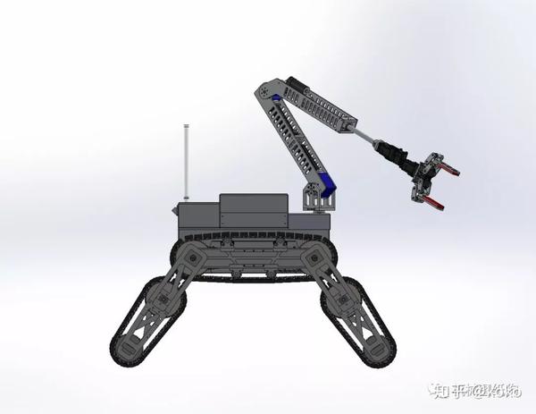 机器人 防沙砾移动救援机器人图纸 solidworks设计
