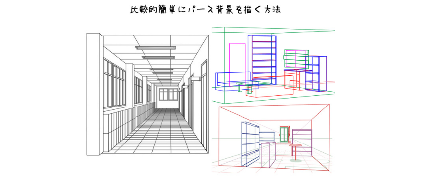 硬核简单漫画透视背景画法!针对想画透视背景却不会画透视的人!