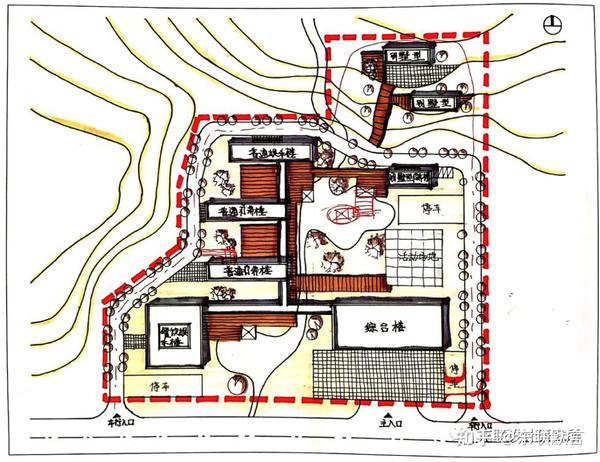 【建筑讲堂02】快题解析——养老院规划设计