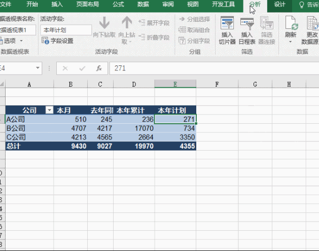添加切片器后,将让表格任意生成: 成本汇总表 利润汇总表