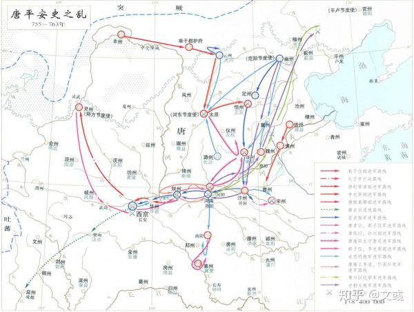 12月,身兼范阳,平卢,河东节度使的安禄山在范阳起兵,安史之乱爆发了